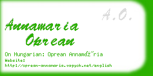 annamaria oprean business card